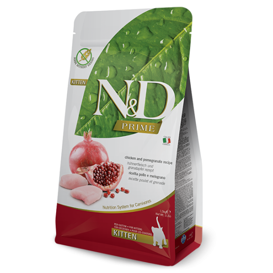 N&D Prime CHICKEN & POMEGRANATE adult CAT kitten 1,5kg